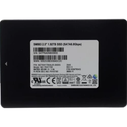 Samsung SM883 1.92 TB (MZ7KH1T9HAJR-00005): Форм-фактор 2.5"