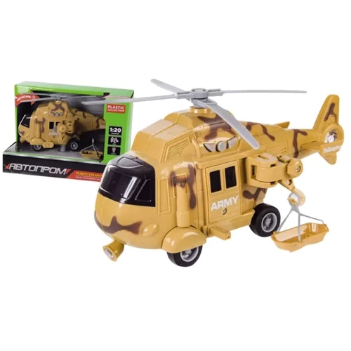 Вертоліт Автопром військовий на батарейках зі світловими та звуковими ефектами, 1:20 (7946A): Виробник АВТОПРОМ