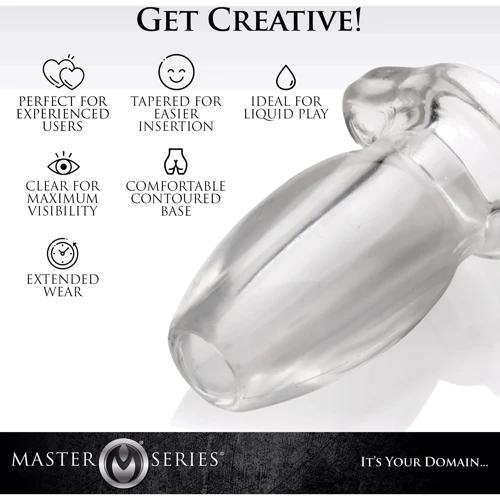 Анальная пробка-тоннель Master Series Clear Hollow Anal Plug (прозрачный)