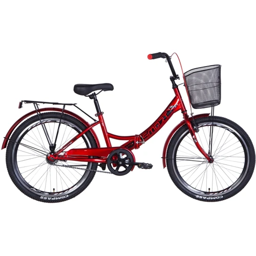 Велосипед Formula SMART 2021 24 "вишневий з кошиком (OPS-FR-24-247)