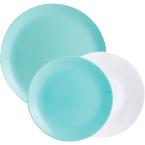 Столовый сервиз Luminarc Diwali Light Turquoise & White 18 пр. (P5912): Количество предметов в наборе 18