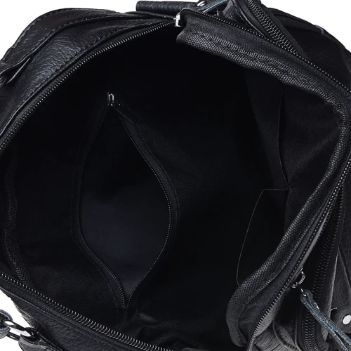 Мужская сумка планшет Borsa Leather черная (K15112-black): Материал Натуральная кожа
