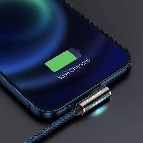 Кабель Baseus USB Cable to Lightning Legend Elbow 2.4A 2m Blue (CACS000103) фото 11