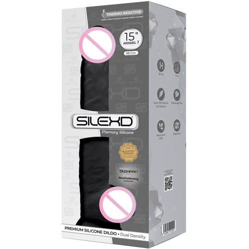 Фаллоимитатор SilexD Kingston Black (MODEL 15in) двухслойный