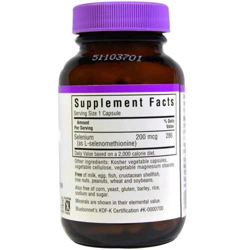 Bluebonnet Nutrition Selenium 200 mcg 90 caps: Тип Селен