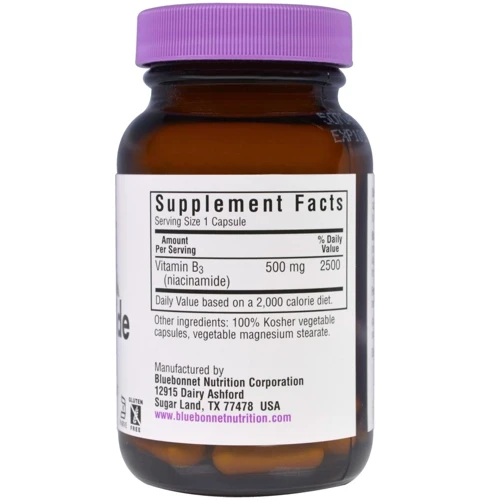 Bluebonnet Nutrition Niacinamide 500 mg 60 caps: Тип вітамін B