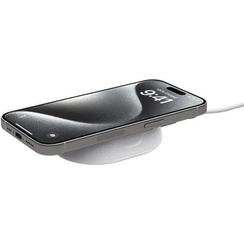 Зарядное устройство Belkin Wireless Charger Magnetic Stand Qi2 15W White (WIA008BTWH) for iPhone 16 I 15 I 14 I 13 I 12 series: Кабель в комплекте USB-C