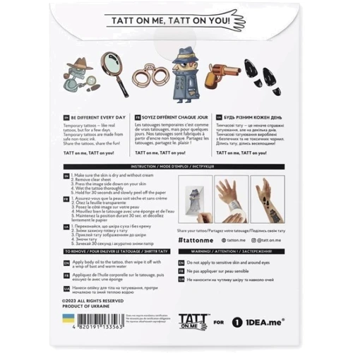 Временные тату TATTon.me Detective set (TSDetective)