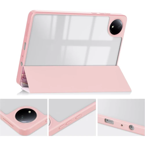 Аксесуар для планшетних ПК BeCover Soft Edge TPU з Pencil Mount Pink Marble для Xiaomi Redmi Pad SE 8.7 (712576)