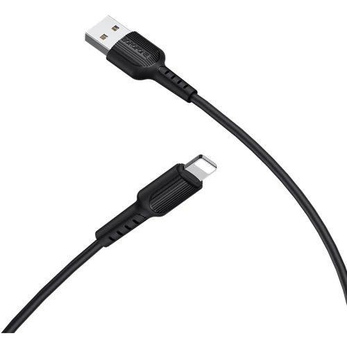 Кабель Borofone USB Cable to Lightning 1m Black (BX16)