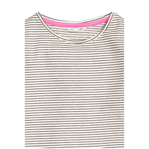 Лонгслив H&M 4119304 98-104 см черно-белый: Тип Лонгсливы