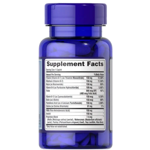 Puritans Pride Vitamin B-150 Complex Комплекс витамин B 30 каплет: Тип Витамин B