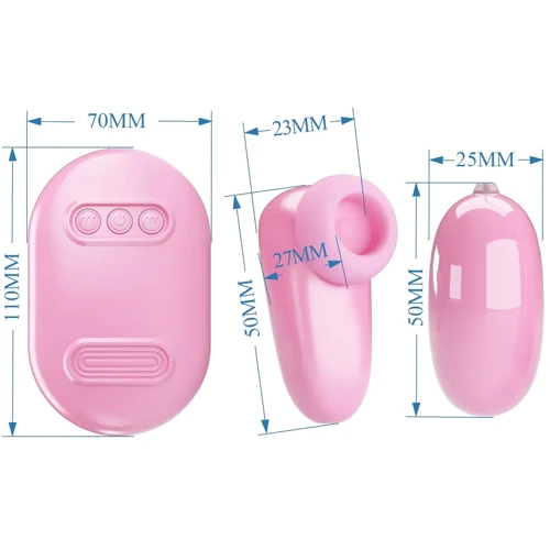 Вакуумный стимулятор с виброяйцом LYBAILE Pretty Love Magic Box Pink (BI-300055)