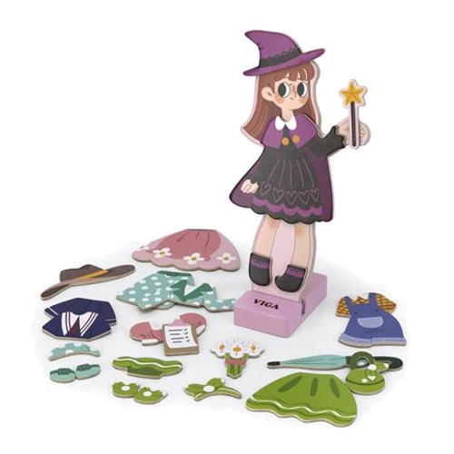 Магнитная игра Viga Toys Одень девочку (44635)