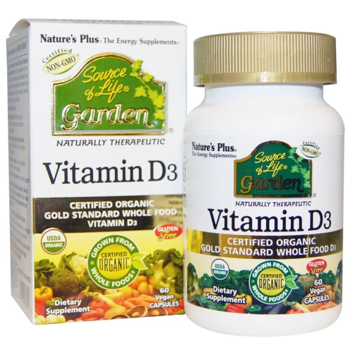 Natures Plus Source of Life Garden Vitamin D3 5000IU 60 caps Органический витамин D3