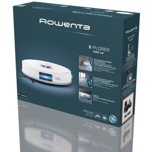 Робот-пилосос Rowenta RR9177WH X-Plorer Serie 140 Total Care: Додатково Система фильтрации HEPA, С лидаром (лазерная навигация), Построение карты передвижения, Камера навигации