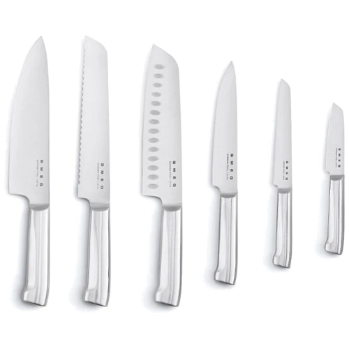 Набор кухонных ножей SMEG 7 предметов (KBSF02WH)