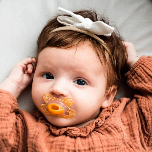 Пустышка силиконовая Difrax Natural Newborn 0+ мес. Apricot_lines (113 Apricot_lines): Материал силикон