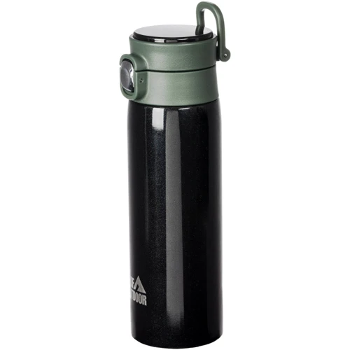 Термокухоль Skif Outdoor Companion чорний (389.01.41): Особливості Сетка-фильтр, Ручка, Питьевое отверстие, Открытие одной рукой, Двойные стенки, Герметичность