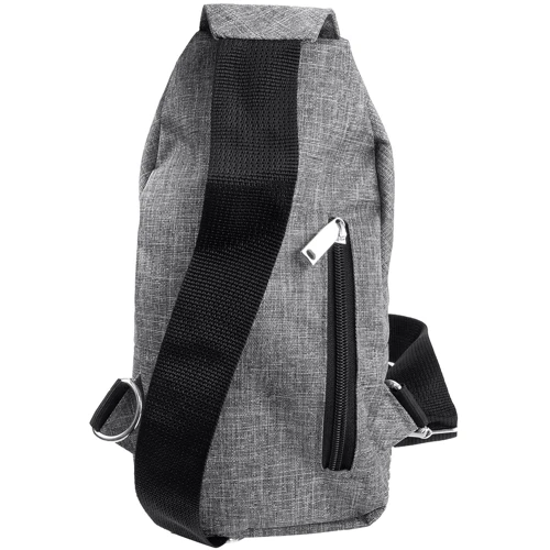 Мужская сумка-слинг DNK Leather серая (DNK-JOKER-4-BAG-7) фото 11