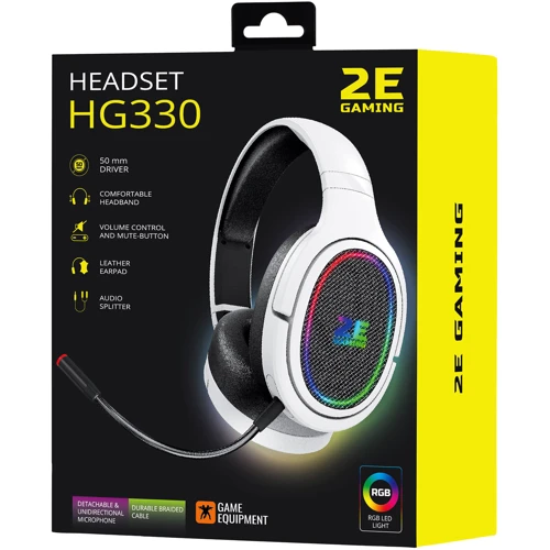 Навушники 2E Gaming HG330 RGB 3.5mm White (2E-HG330WT) фото 8