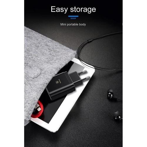 Зарядний пристрій Baseus USB Wall Charger 3xUSB 3.4A Mirror Lake Intelligent Digital Display Black (CCALL-BH01) фото 12