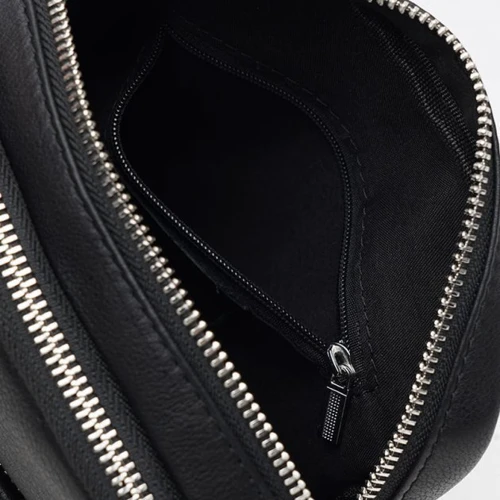 Мужская сумка через плечо Ricco Grande черная (K12141bl-black): Фактура Матовая, Зернистая
