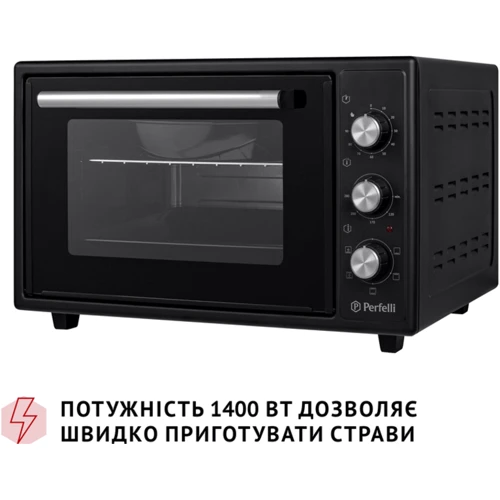 Електрична духовка настільна PERFELLI TRIMO 48 BLACK фото 7