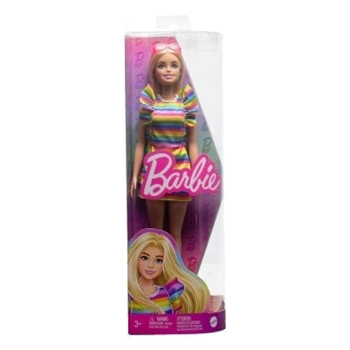 Кукла Barbie Модница с брекетами в полосатом платье (HPF73) фото 6