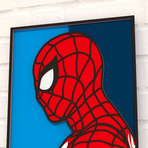 Деревянная картина-раскраска Wortex Woods Постер Человек Паук 35х28 (3DP40009)