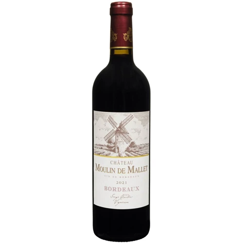 Вино Maison Sichel Chateau Moulin de Mallet 2021 Bordeaux AOC красное сухое 0.75 л (FSH_3394150052024)