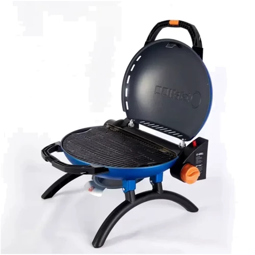 Портативный переносной газовый гриль O-GRILL 500, синий фото 9