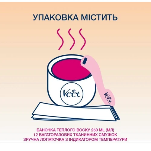 Veet Теплый воск для депиляции с эфирными маслами 250 ml фото 4