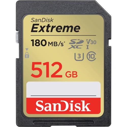 Карта пам'яті SanDisk 512GB SDXC Class 10 UHS-I U3 V30 Extreme (SDSDXVV-512G-GNCIN)