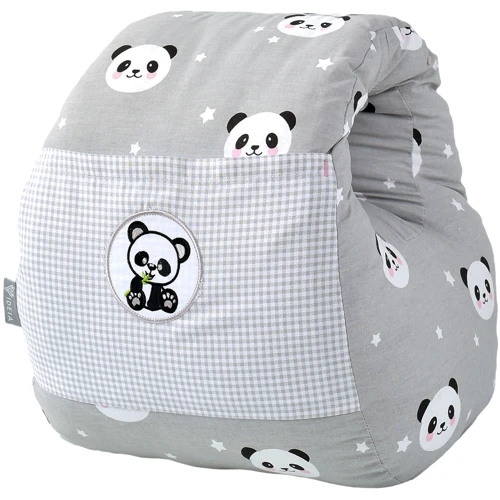 Подушка Papaella Mini Панда для кормления, серая, 30х28х30 см (8-31999) фото 3