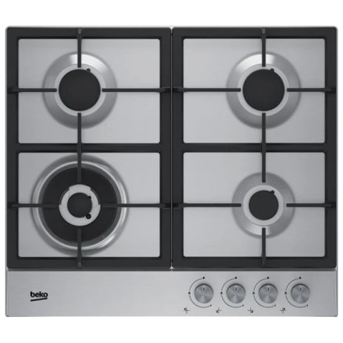 Варочная поверхность газовая Beko HIAW 64225 SX: Рабочая поверхность нержавеющая сталь