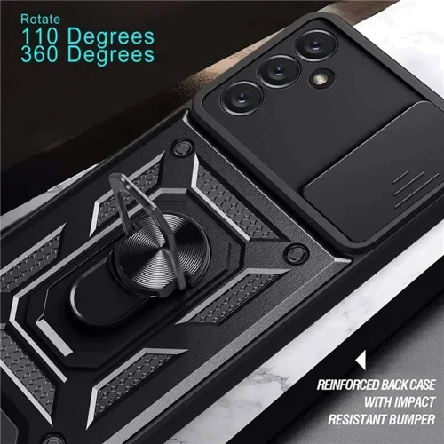 Чехол для телефонов Mobile Case Camshield Serge Ring Black for Samsung A266 Galaxy A26 5G: Цвет черный