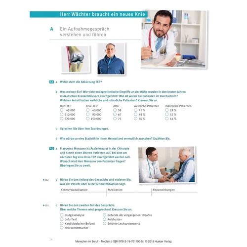 Menschen im Beruf: Medizin B2/C1 mit Audio-CD: Количество страниц 152