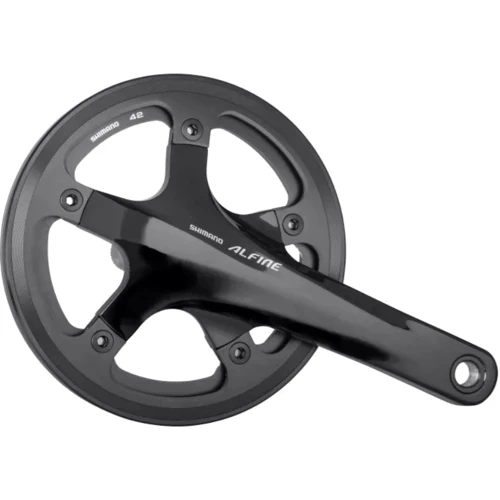 Шатуни Shimano FC-S501 ALFINE, інтегрована вісь, 170мм, 45Т/підв.захист зірки, з компонентом. кареткою (EFCS501CB5C2L)