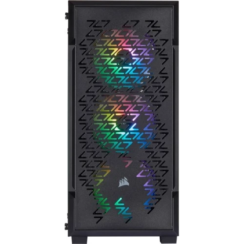Корпус Corsair iCUE 220T RGB Airflow Black (CC-9011173-WW): Матеріал передній панелі пластик, сталь