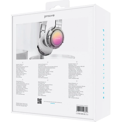 Навушники Proove Crystal Galaxy Transparent White (HPCG00010002): Тип кріплення оголовные