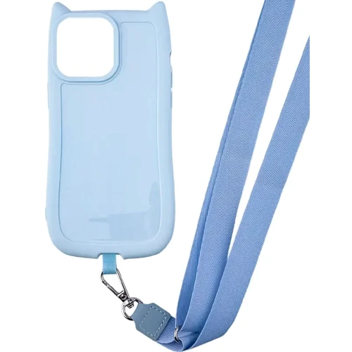 Чохол для iPhone TPU Case Getman Cat with straps Blue for iPhone 14 Pro: Колір синий