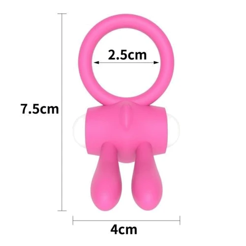 Эрекционное виброкольцо LoveToy Power Clit Cockring, Pink