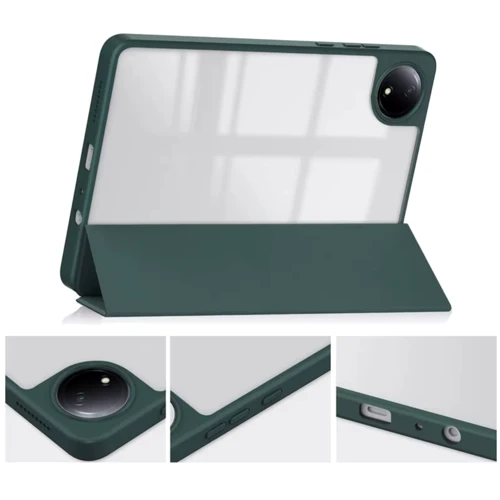 Аксесуар для планшетних ПК BeCover Soft Edge TPU з Pencil Mount Dark Green для Xiaomi Redmi Pad SE 8.7 (712566)