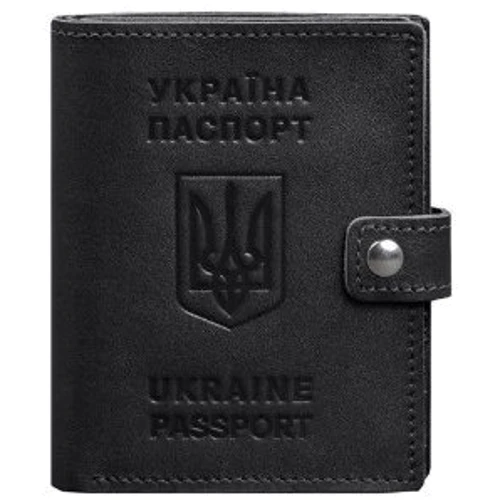 Обложка-портмоне на паспорт BlankNote 25.1 Черная (BN-OP-25-1-g)