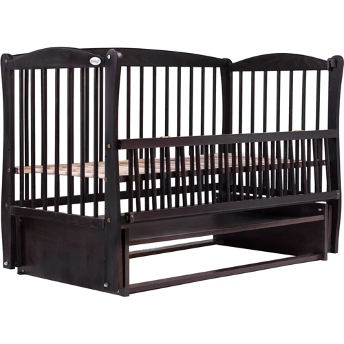Кровать Babyroom Еліт резьба, маятник, откидной бок DER-6 бук венге (622022)