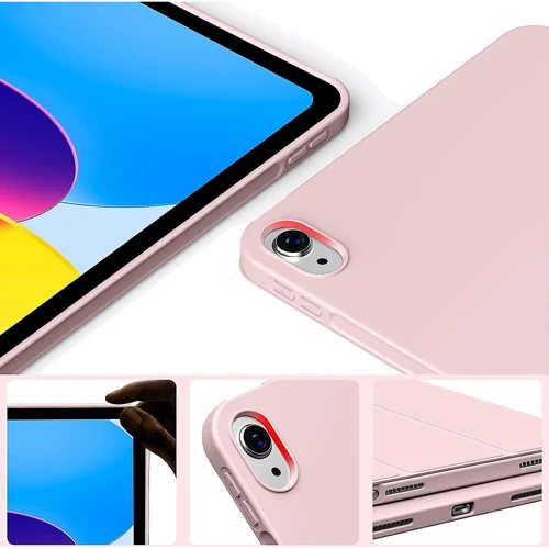 Аксессуар для iPad BeCover Tri Fold Soft TPU with Pencil mount Pink for iPad 10.9 (2022 / 2024) / iPad 11 2025 (708462): Материал искусственная кожа