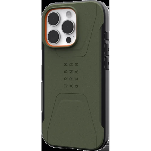 Чехол для iPhone Urban Armor Gear UAG Civilian Magsafe Olive Drab (114444117272) for iPhone 16 Pro: Тип чехла накладка на заднюю часть