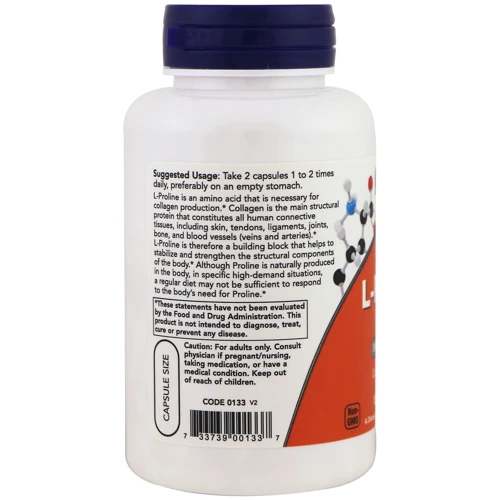 Now Foods L-Proline 500 mg 120 veg caps: Тип Пролин