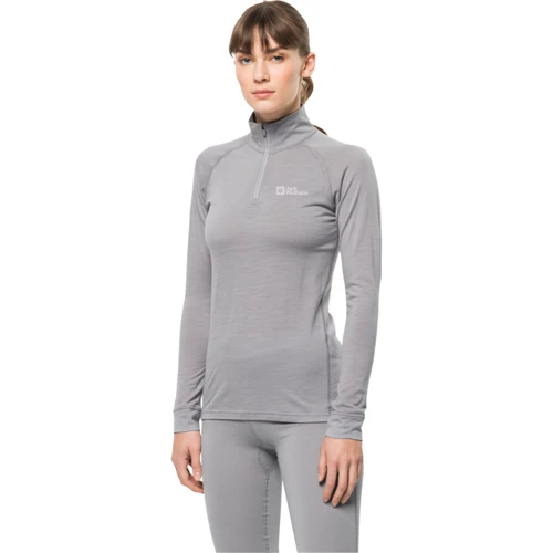 Термолонгслив Jack Wolfskin Alpspitze Wool L/S HZ W 1808721_6555 44 (M) серый фото 1